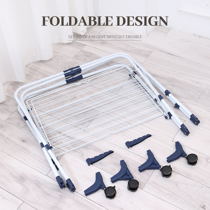 Winged Foldable 3 Layers clotheslines Stand Drying Rack Laundry folding clothes rack
