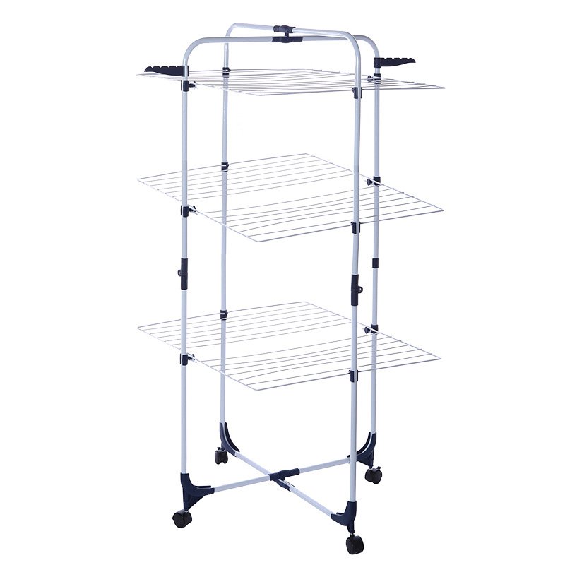 Winged Foldable 3 Layers clotheslines Stand Drying Rack Laundry folding clothes rack