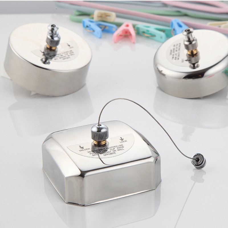 Indoor and outdoor Extendable clothesline Nylon wire rope Invisible clothes drying bathroom hardware accessories