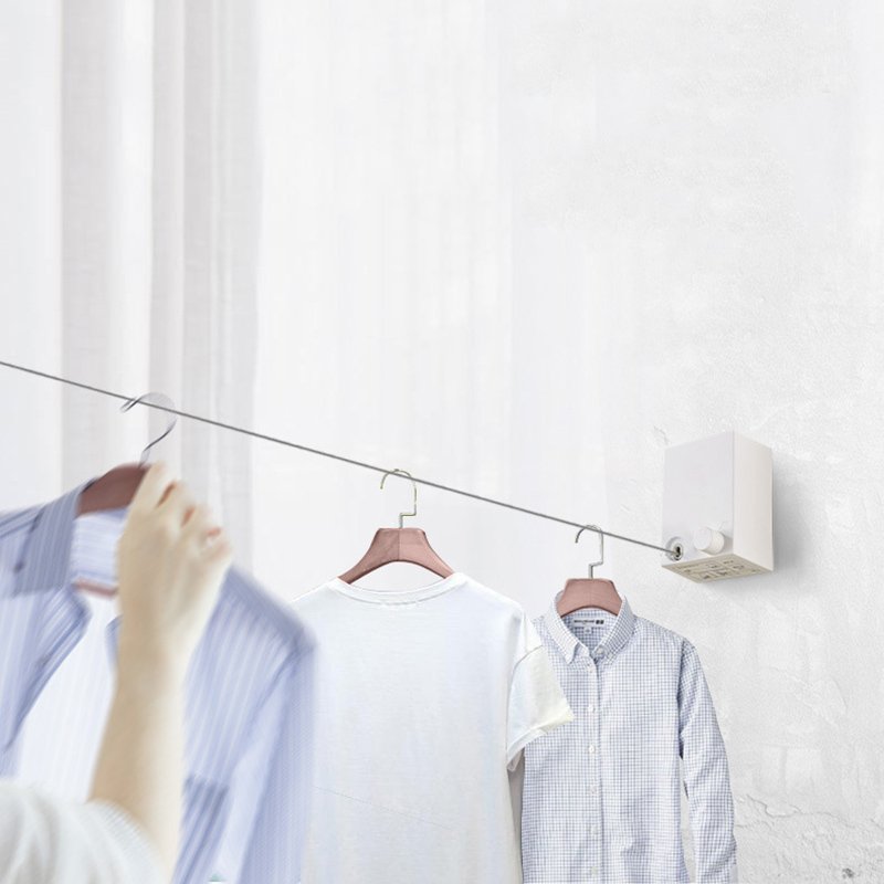 Telescopic Stainless String Clothesline Retractable Dryer Hanger Hanging Line