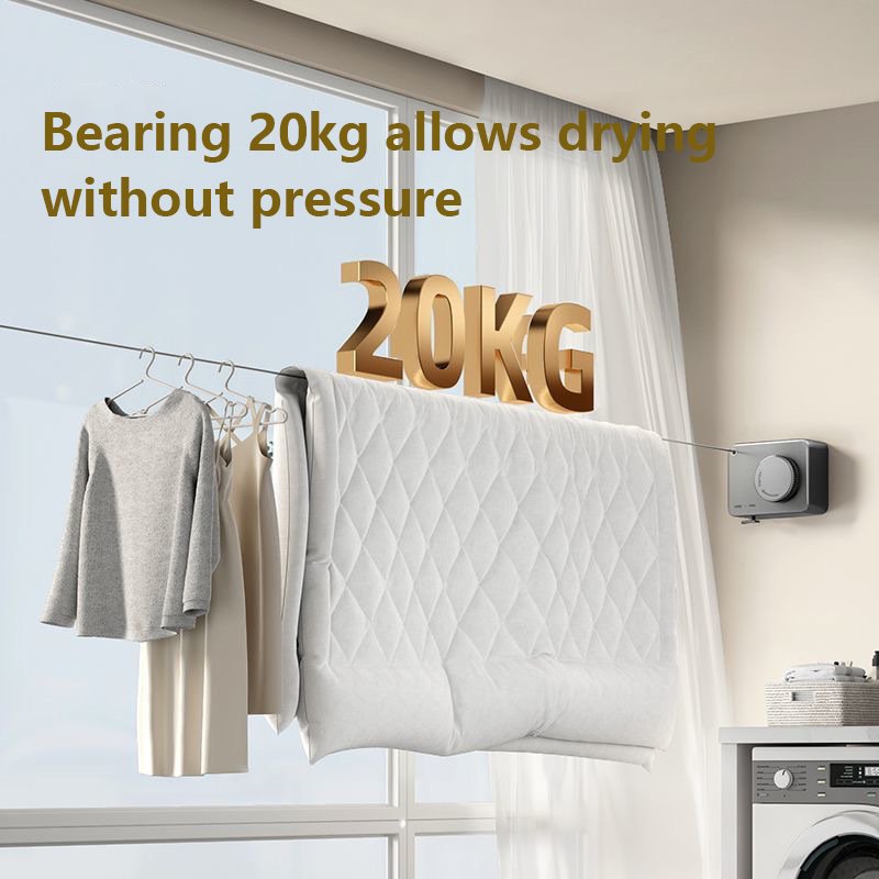 Wholesale reasonable price stainless steel retractable metal clothesline for clothes wall mounted with hanger
