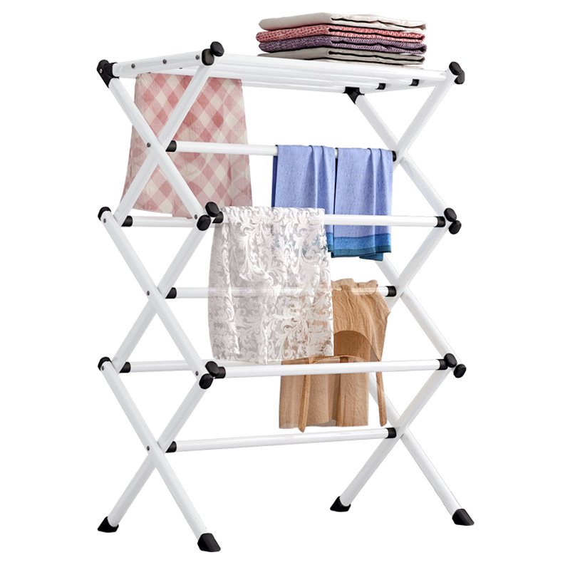 Jinsheng Stainless Steel Laundry Folding Clothes Drying Racks To Use In Balcony Or Laundry Room In-Stock