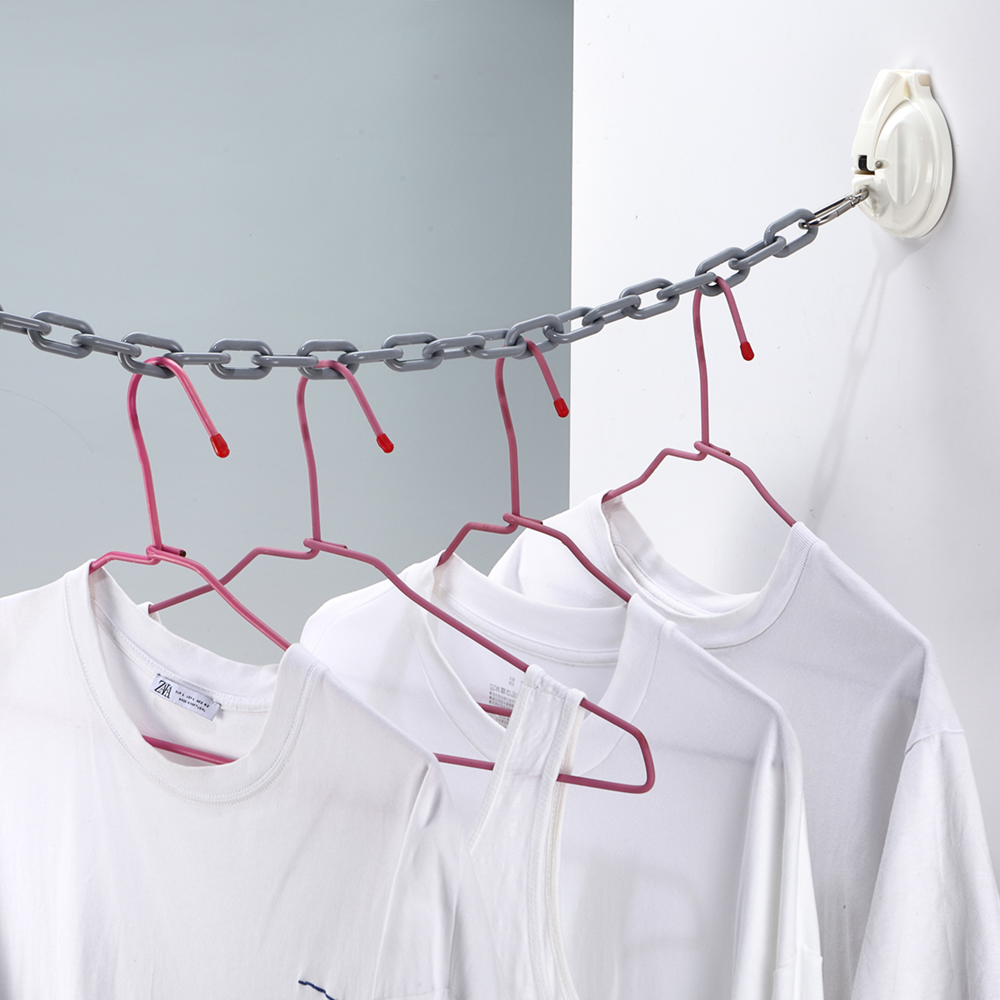 Portable Plastic Clotheslines Chain 3M Non-slip Windproof Clotheslines