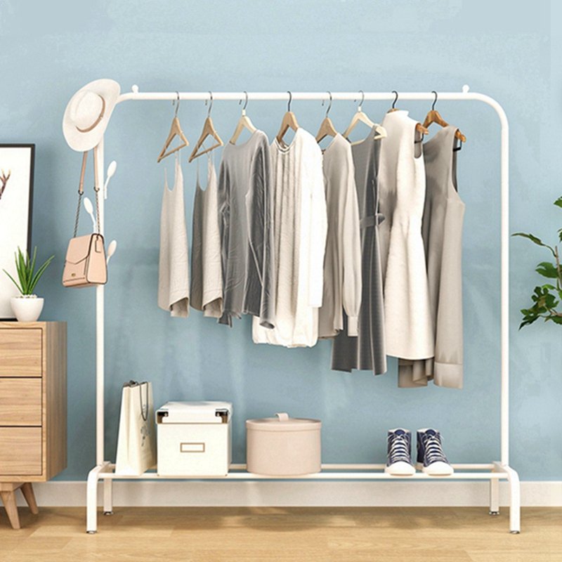 Metal Hanging Holder Hanger Multiple Function In The Showroom Rod Portable Stainless Steel Cloth Rack