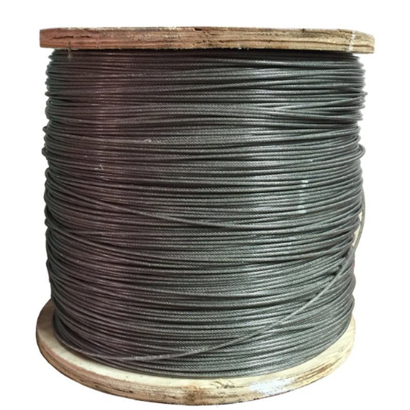 7*7 201/304/316 1.2/1.5 transparent PVC coated stainless steel wire rope steel wire cable