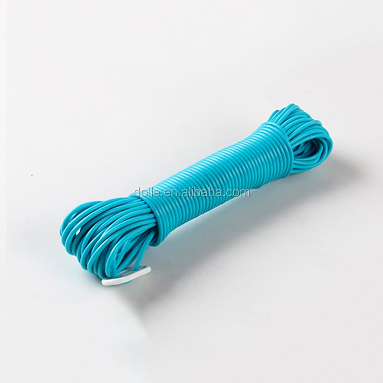 hang drying plastic clothesline clothes rope/ plastic retractable washing hotel covered portable outdoor clothes line