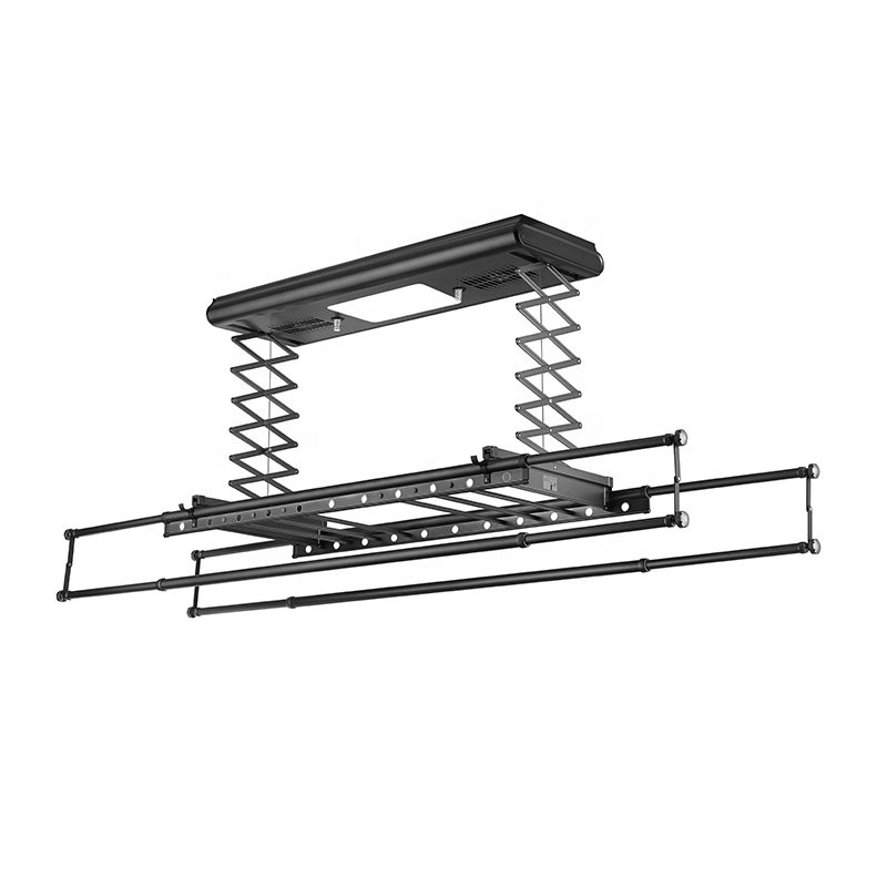 Retractable folding aluminum auto clothesline Indoor ceiling wall mounted laundry dry drying hanger rack heater dryer