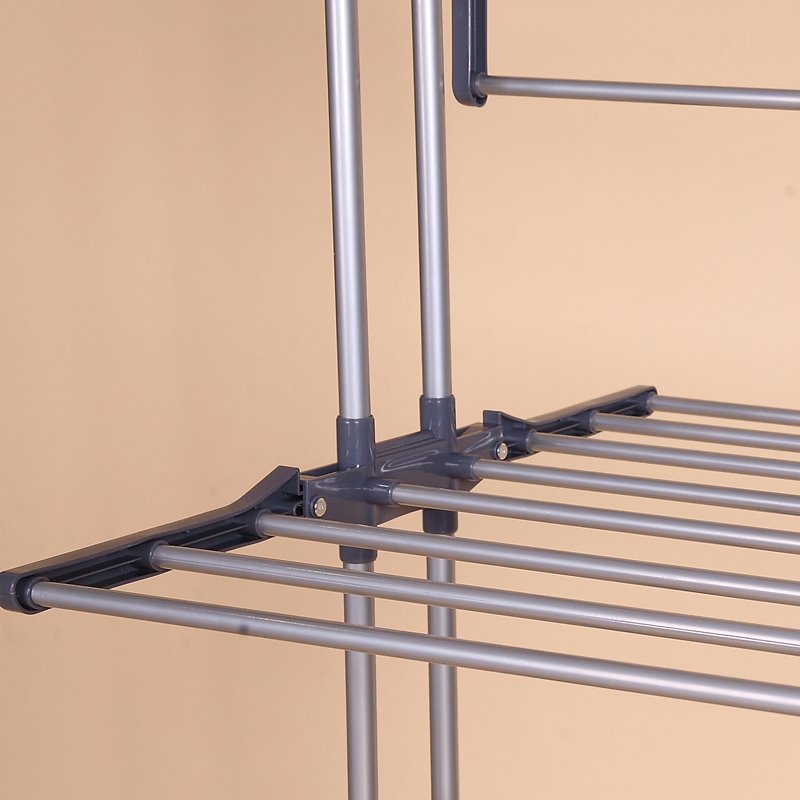 Large Capacity Clothes Rack With 3 folding tiers