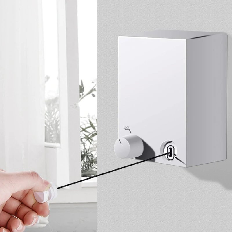 Indoor Outdoor Wall Mount Clothesline Stainless Steel Retractable Washing Line Stainless Steel Clothes Drying Line For Balcony