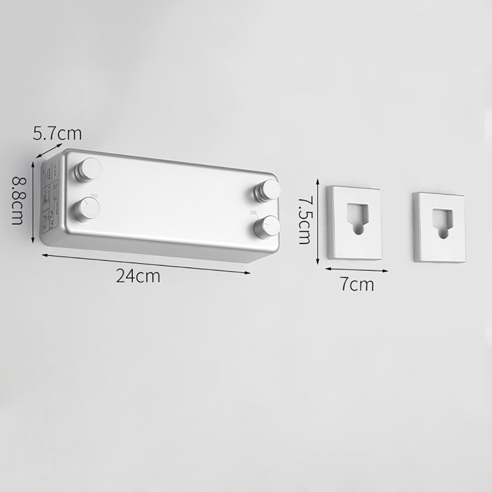 Retractable Clothesline Indoors Laundry Line with Adjustable Stainless Steel Double Rope Wall Mounted Space-Saver 4.2m