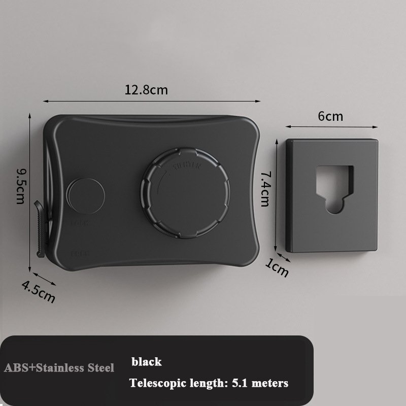 Retractable Clothesline Indoor Punch-free Balcony Wire Clothes Hanging Rope Bathroom Retractable Clothes Rack