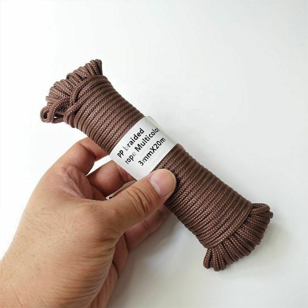 Braided PP ClothesLine Packing Ropes For Home Decoration DIY Outdoors 3mm*20m