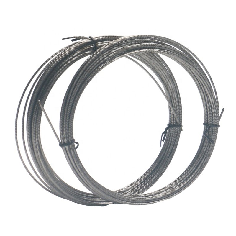 High Toughness 304 construction wire rope 7x19 3mm Stainless Steel Wire Rope for Tow hoisting clothesline