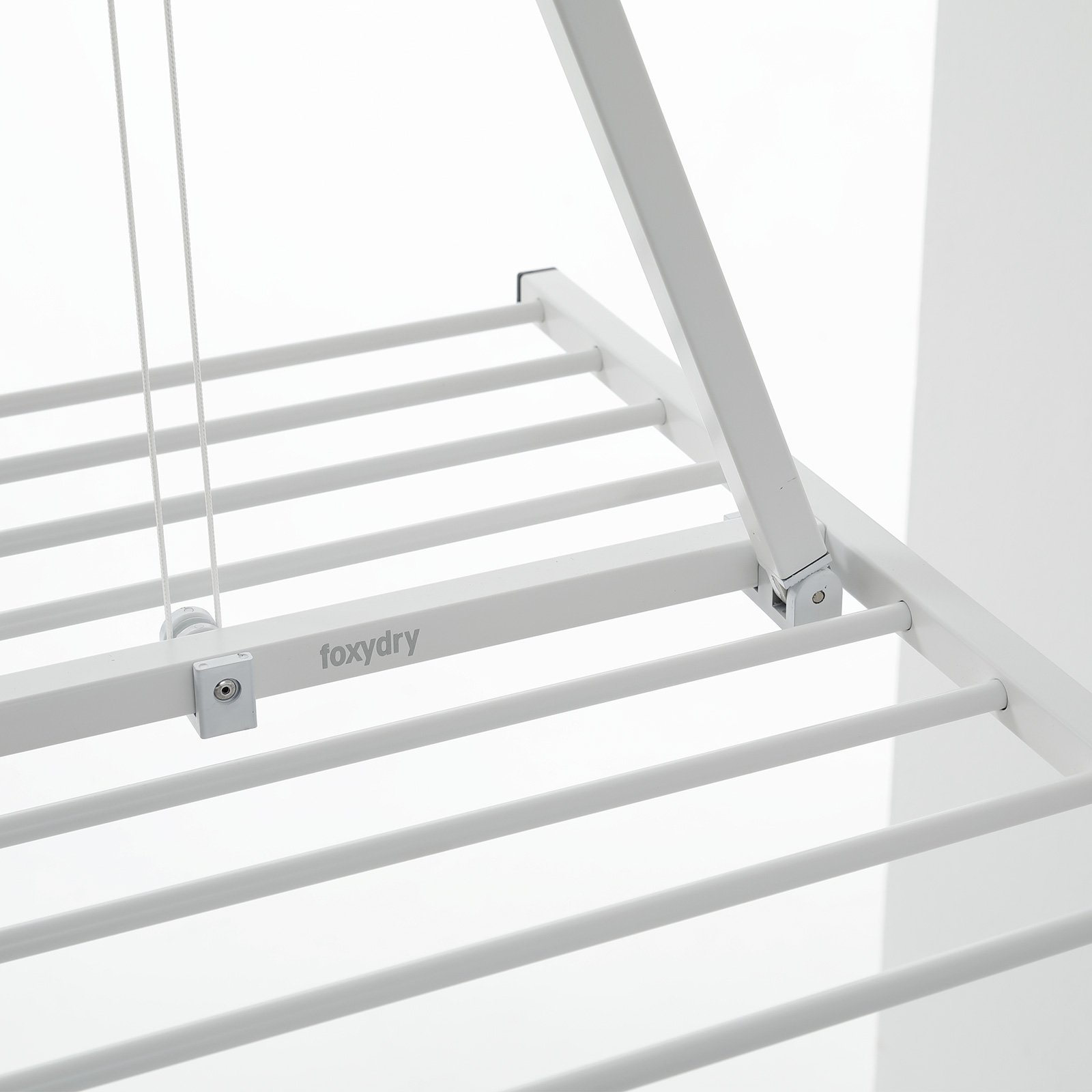 Premium Quality Ceiling clothes drying rack vertical clothes airer Made in Italy clothesline WHITE 128x54x25 cm