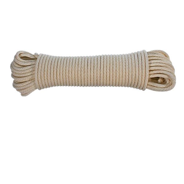 Smooth Braided Cotton Sash Cord, 7/32" X 50' Clothesline