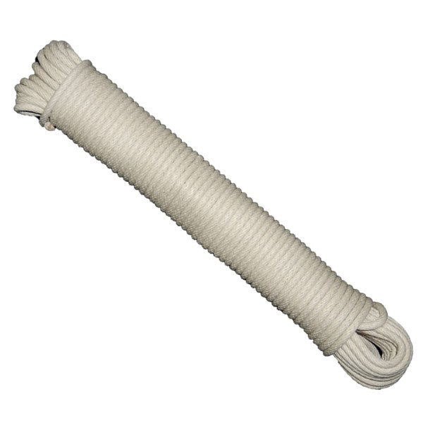Smooth Braided Cotton Sash Cord, 7/32" X 50' Clothesline