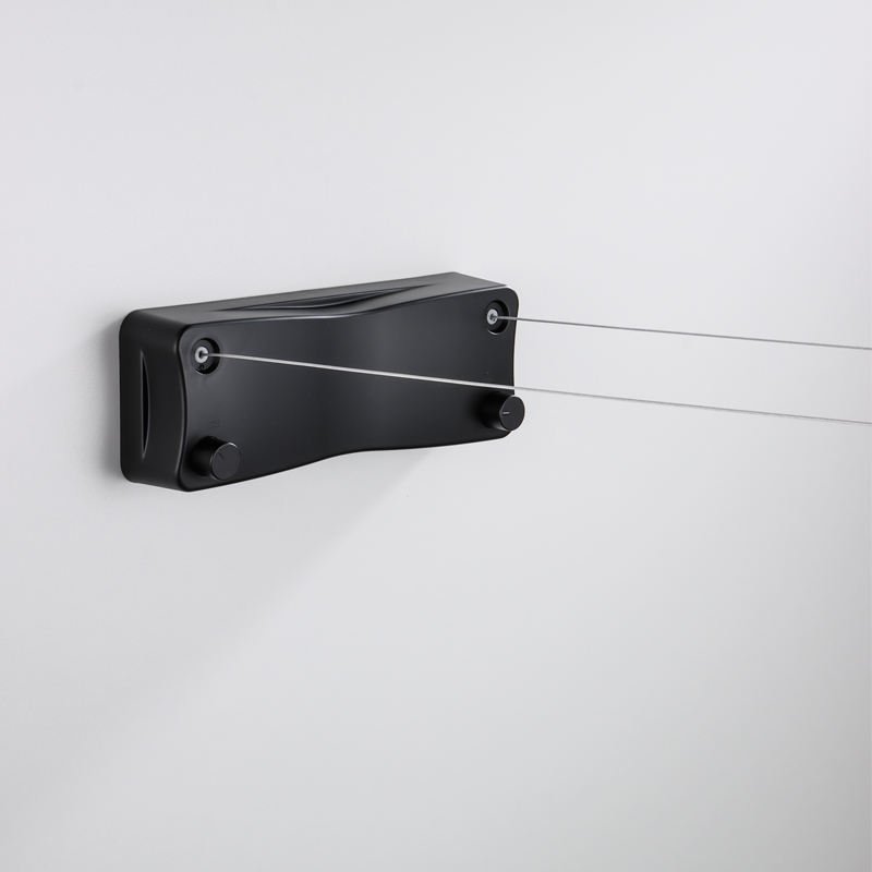 Wall mounted square aluminum clothes drying rack retractable clothes line
