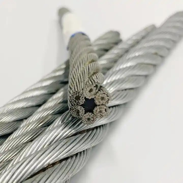 6X24+7FC Diameter 9mm Galvanized Steel Wire Rope for Mooring and Lashing