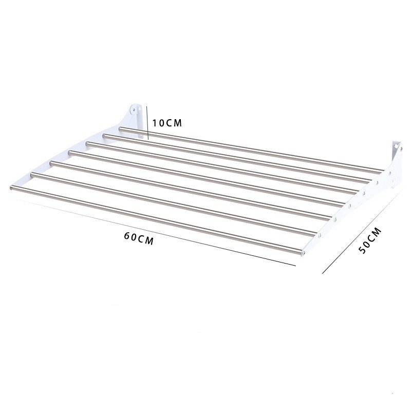 2024 New 80/120cm 7-bar foldable clothes rack that folds indoor and outdoor clothes lines vertically