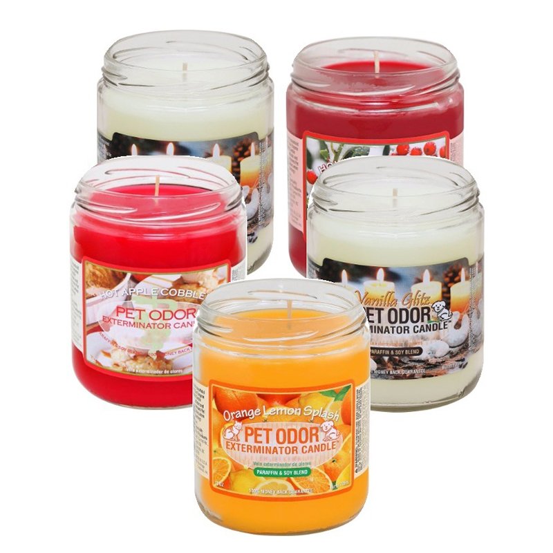 Multi-Colored 13oz Anti-Pet Odour Scented Candles