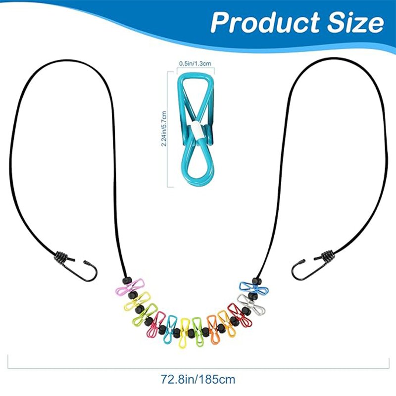Portable Travel Clothesline Non-slip Windproof Cloth Line Laundry Rope Drying Rope Portable Outdoor Travel Clothesline