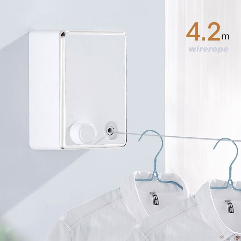 Retractable Clothesline SUS304 Stainless Steel Clothes Dryer with Adjustable Stainless Steel Rope String Heavy Duty