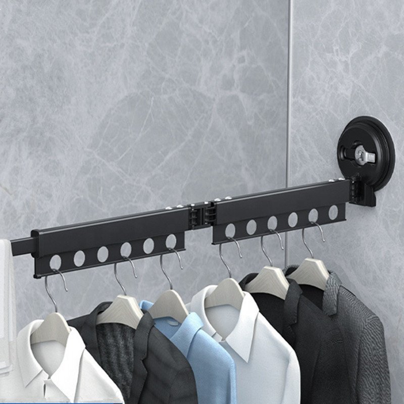 Aluminium Alloy Indoor Expandable Wall Mounted Cloth Drying Stand Laundry