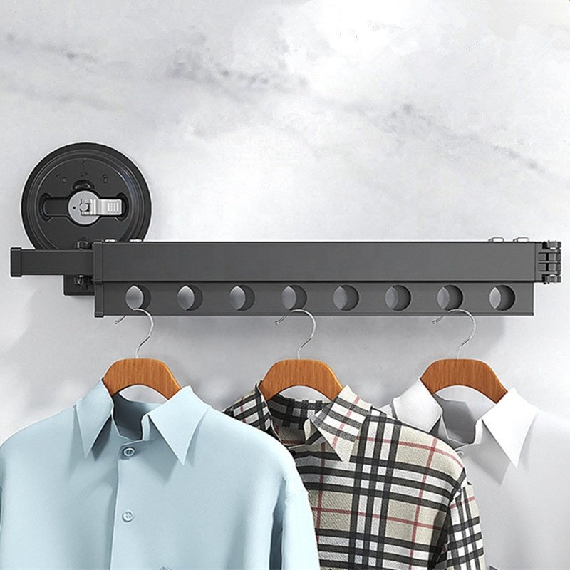 Aluminium Alloy Indoor Expandable Wall Mounted Cloth Drying Stand Laundry