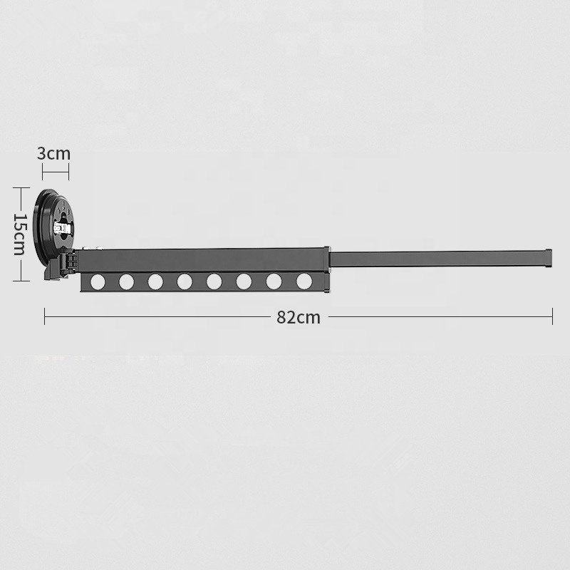 Aluminium Alloy Indoor Expandable Wall Mounted Cloth Drying Stand Laundry