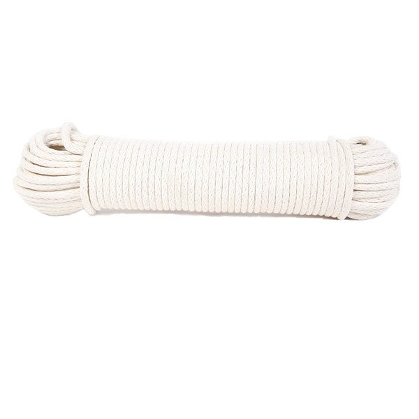 Natural Cotton Rope, Clothesline Rope 7/32in x 100ft General-Purpose Utility Cord