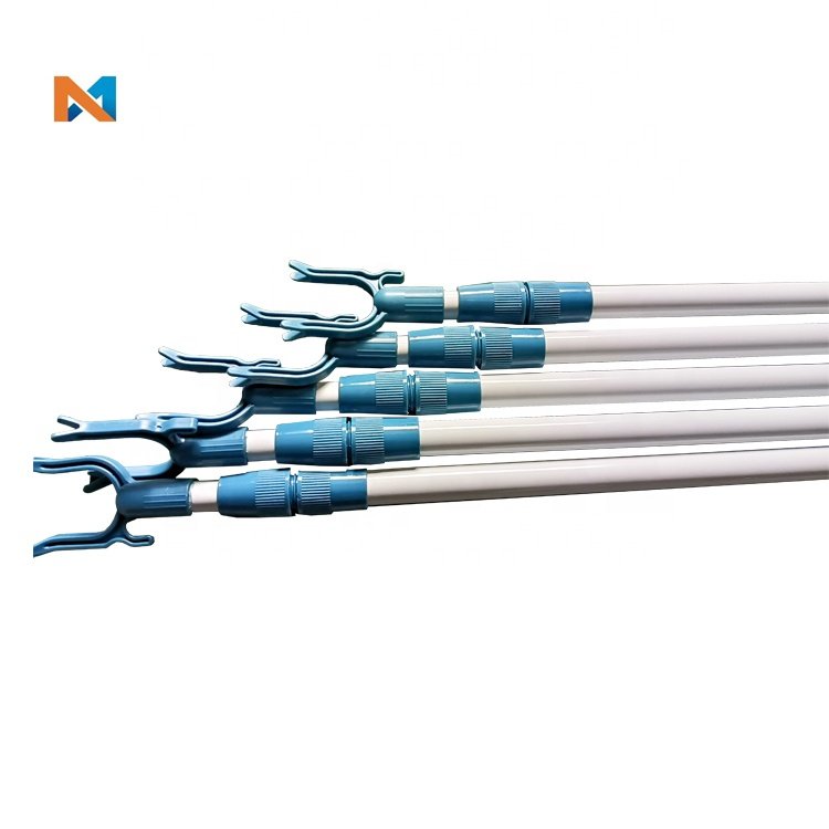 Iron telescopic clothes fork Laundry hanging fork with plastic hook clothes hanger fork