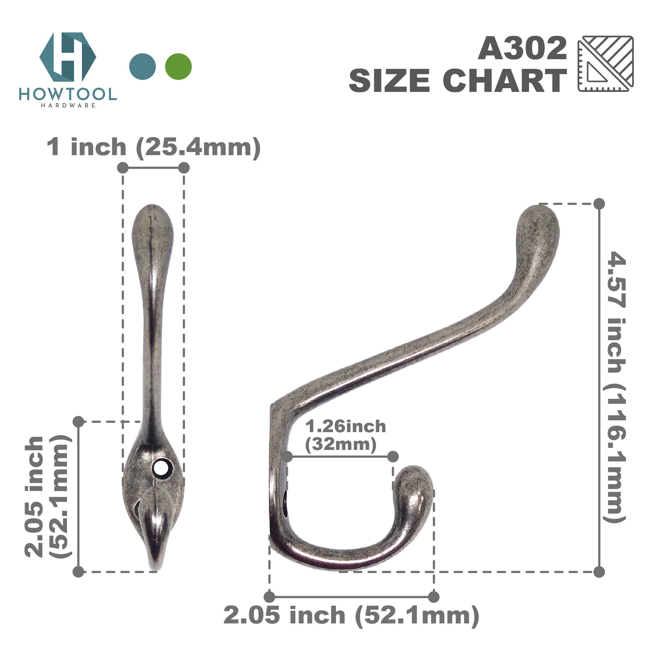 Coat Hooks Wall Mounted Decorative Metal Towel Hook Robe Hook