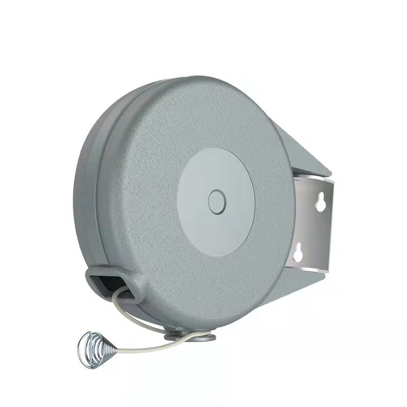 PVC Retractable Clothesline Washing Line Portable Heavy Duty Indoor and Outdoor Hot Sell 40 Feet Clothing Opp Bag Single Gray
