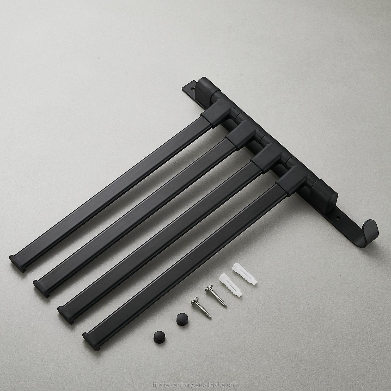 Folding Clothes Hanger Wall Mount Retractable Cloth Drying Rack Space Saving Aluminum Home Laundry Clothesline washing lines