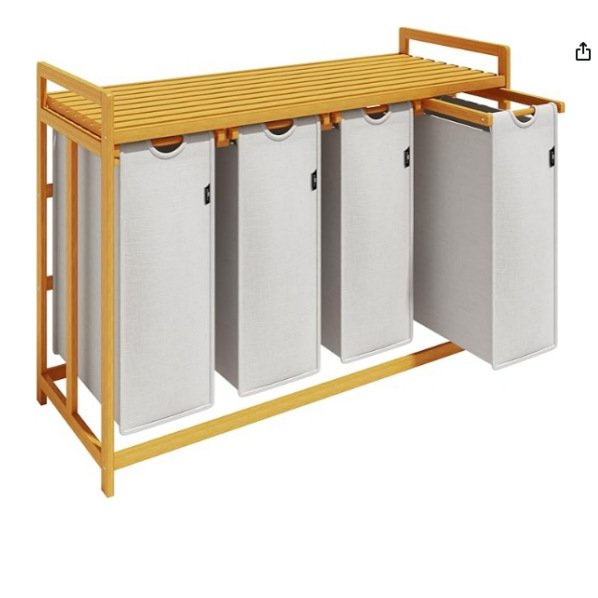 Bathroom Foldable Collapsible Portable Folding Bamboo Clothes Laundry Drying Holder Towel Rack for Clothing Dryer Laser Logos