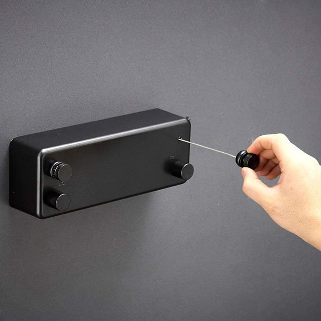 Adjustable Stainless Steel Double Rope Wall Mounted Method 13.8 Feet Retractable Clothesline