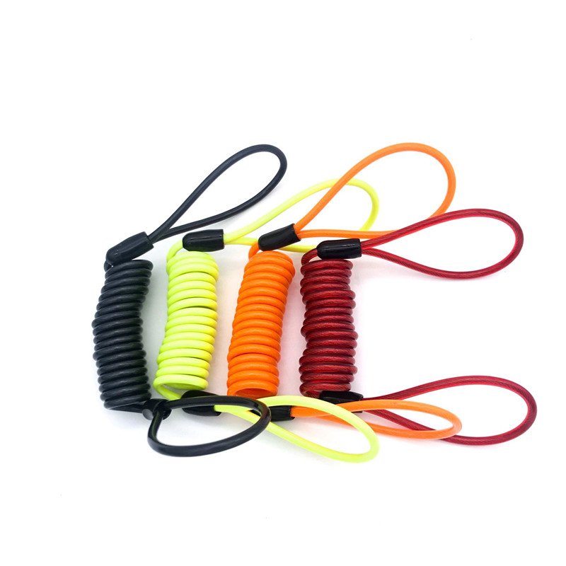Security Cable Luggage Lock with Double Loops, Outdoor Travel Braided Steel Safety Cable Compatible with U-Lock and Padlock