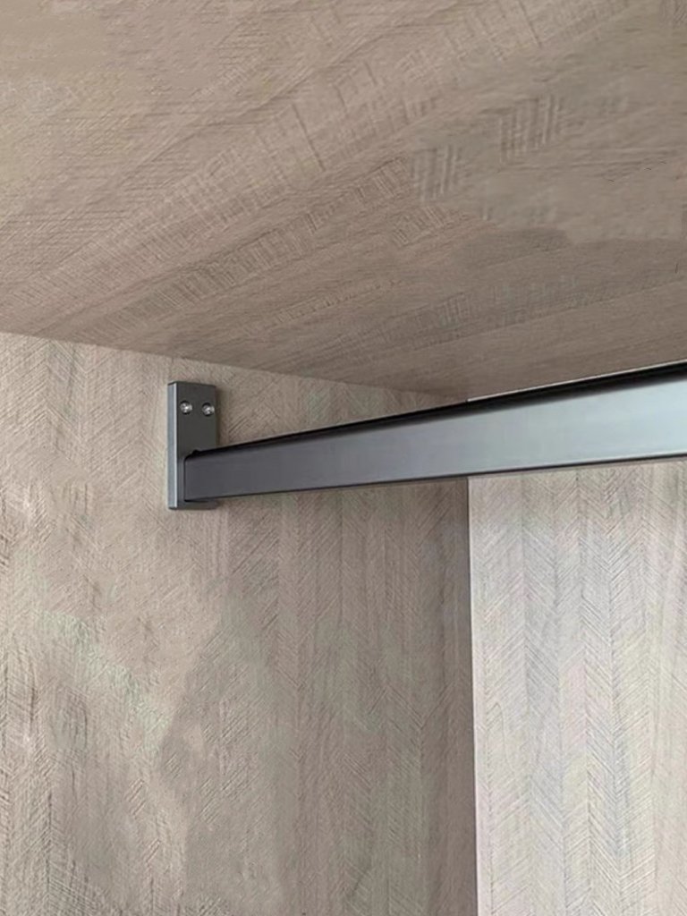 Furniture aluminum alloy wardrobe rod universal clothesline wardrobe accessories clothes through the rod