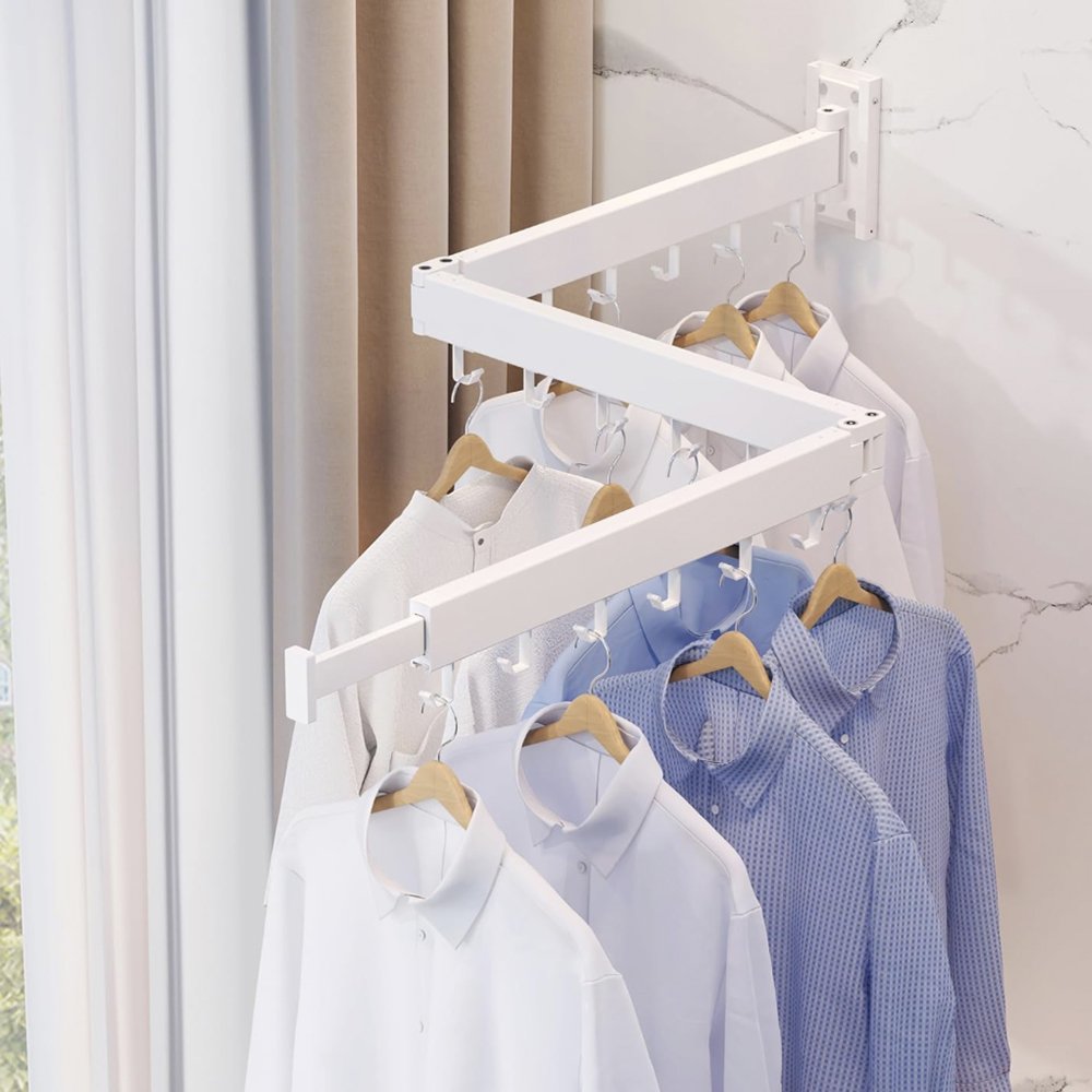 Drying Rack Clothing Clothes Drying Rack suitable for laundry room and indoor wall mounted drying rack retractable clothesline