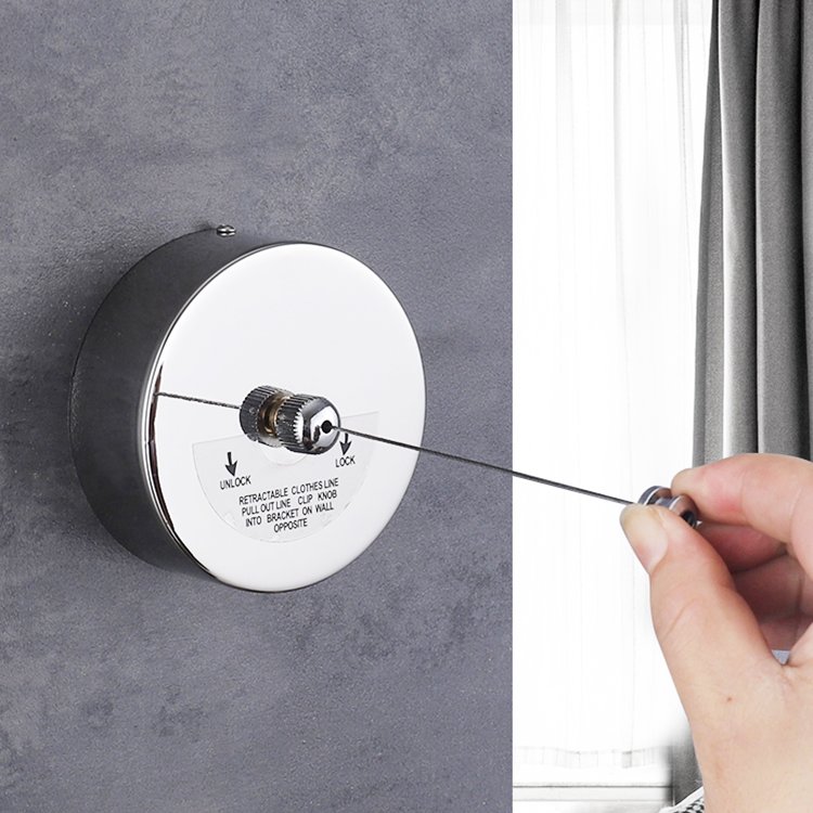 Stainless Steel Wall Mounted Roller Washing Line Outdoor Rope Clothesline Retractable