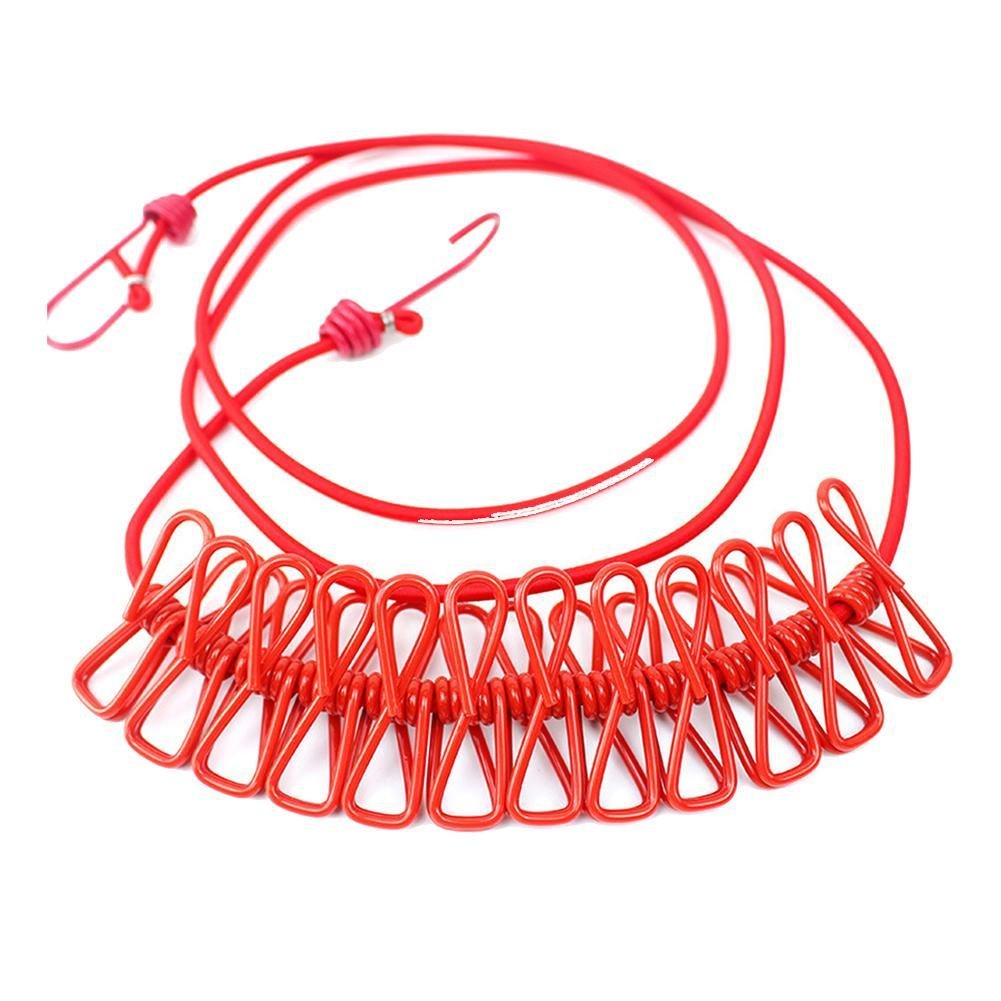 Portable Clothesline Windproof Clothes Rope Drying Rack Cloth Hanging Line Outdoor Camping Traveling Indoor Multifunction Tools