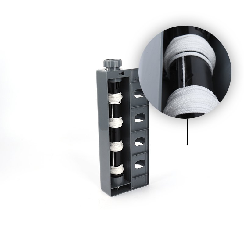 Wall Clothesline 4 Line Folding Retractable Clothesline With Hooks