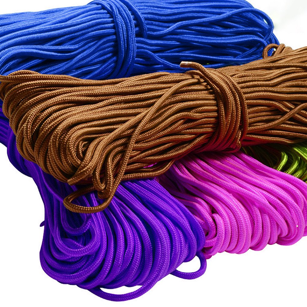 Color Custom Outdoor Binding Handle Clothesline Round Packing Tent Woven 10mm 6mm Braided Polyester PP Nylon Cord Leash Rope