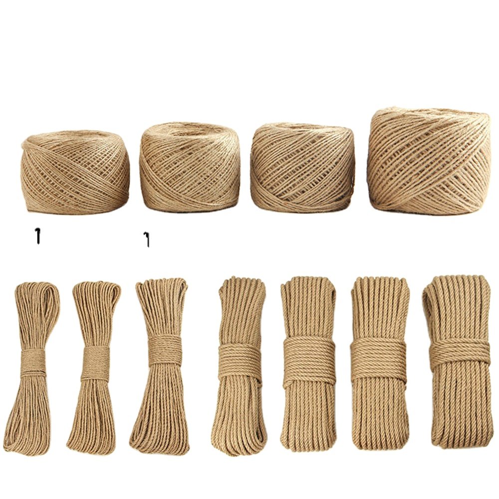 hemp rope diy high quality handmade rope natural thickness craft decoration tag binding ropes
