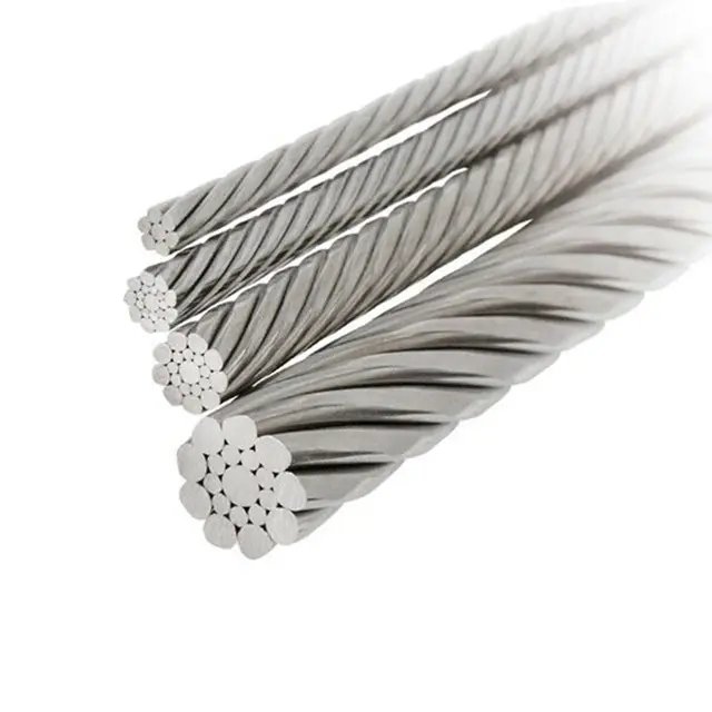 1/4" 3/16" 3/8" 1x12 7x19 7x7 1x19 1.5mm 19mm 28mm 32mm 304 316 Stainless Steel Wire Rope Aircraft Cable
