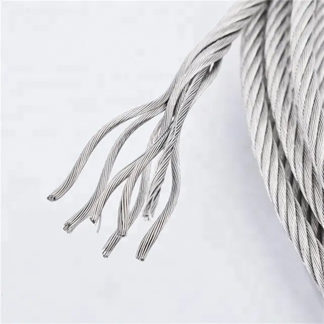 1/4" 3/16" 3/8" 1x12 7x19 7x7 1x19 1.5mm 19mm 28mm 32mm 304 316 Stainless Steel Wire Rope Aircraft Cable