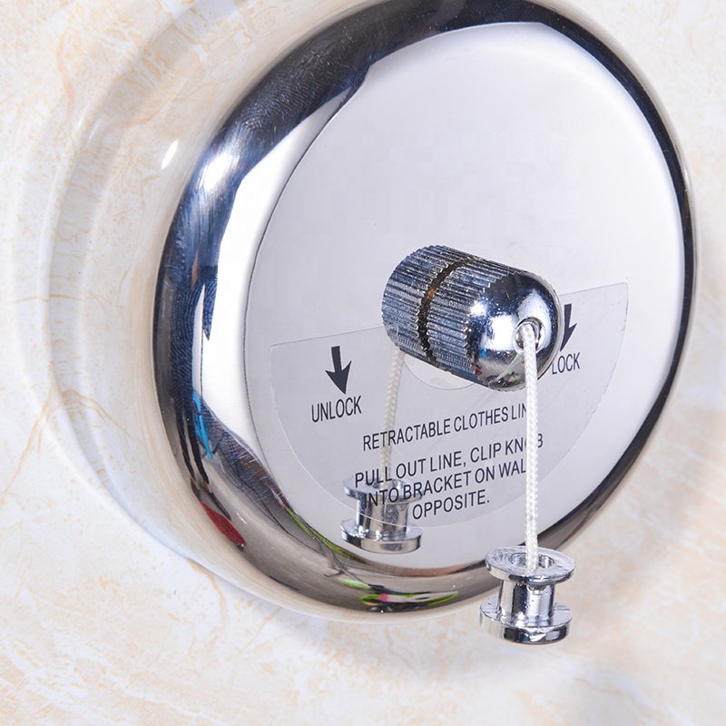 Balcony wall mounted 304 stainless steel 2.5m/2.8m retractable clothesline for outdoor