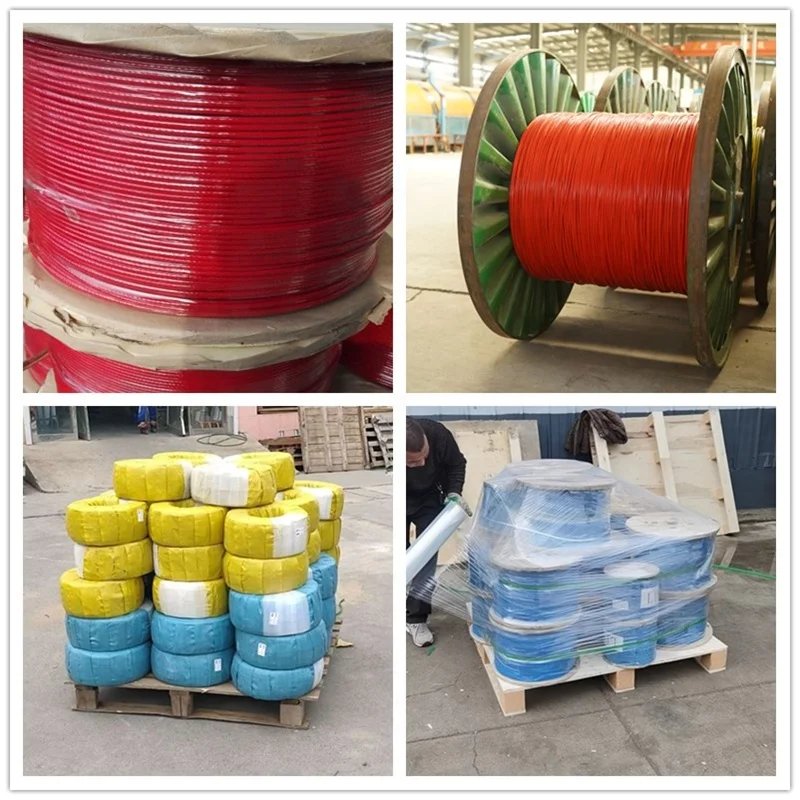 7*7,7*19 plastic coated clothesline with steel wire rope used as skipping rope