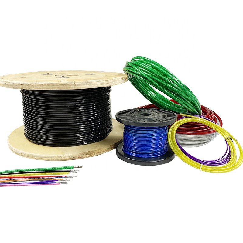 7*7,7*19 plastic coated clothesline with steel wire rope used as skipping rope