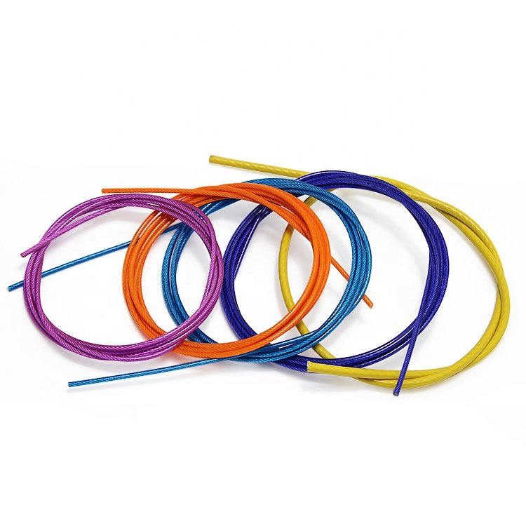 7*7,7*19 plastic coated clothesline with steel wire rope used as skipping rope